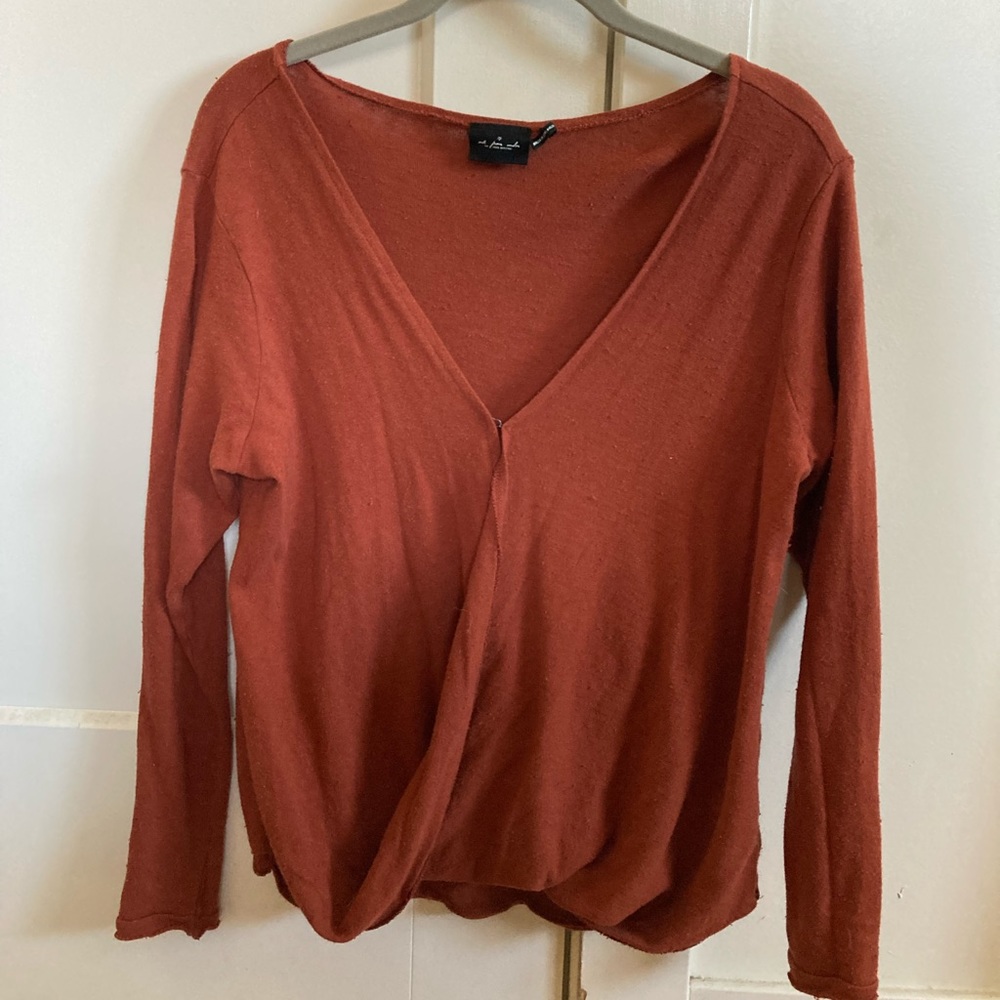 Burnt Orange Urban Outfitters Long Sleeve Shirt